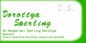 dorottya sperling business card